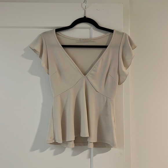 Urban Outfitters Flutter Sleeve Blouse - Picture 1 of 3